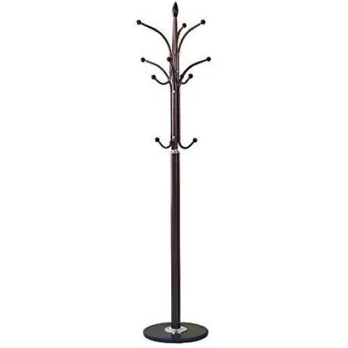 MEIDUO Creative Iron Coat Rack Free Standing, Tree Shaped Entryway Hats & Clothes Hanger with Multiple Hooks and Round Marble Base, Easy Assembly, Brown MEIDUO Creative Iron Coat Rack Free Standing, Tree Shaped Entryway Hats & Clothes Hanger with Multiple Hooks and Round Marble Base, Easy Assembly, Brown