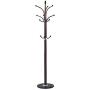 MEIDUO Creative Iron Coat Rack Free Standing, Tree Shaped Entryway Hats & Clothes Hanger with Multiple Hooks and Round Marble Base, Easy Assembly, Brown