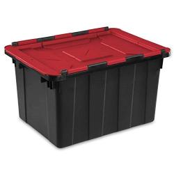 Sterilite 12 Gallon Hinged Lid Industrial Tote (12 Pack)