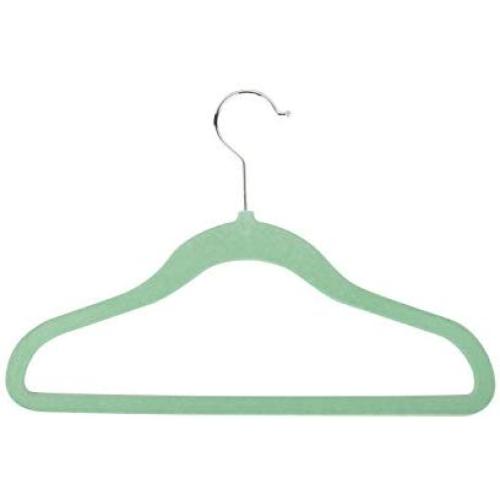 Honey-Can-Do HNG-04166 Kids Velvet Touch Garment Hangers with Hanging Notches, Green, 10-Pack Honey-Can-Do HNG-04166 Kids Velvet Touch Garment Hangers with Hanging Notches, Green, 10-Pack