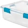 Sterilite 37 Qt Thin Gasket Boxes Clear Storage Bin Containers, 12-Pack | 19314304