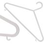 HANGERWORLD 40 White 14inch Plastic All Purpose Coat Clothes Garment Pants Skirt Bar Hangers with Loop Hooks