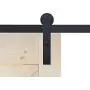Hahaemall Classic Design 5FT/60 Single Sliding Barn Door Hardware Cloest Black Metal Rail Heavy Duty (I Shape Hangers) Hahaemall Classic Design 5FT/60 Single Sliding Barn Door Hardware Cloest Black Metal Rail Heavy Duty (I Shape Hangers)