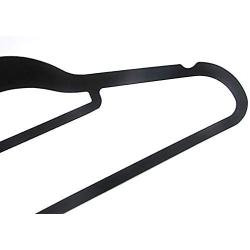 Decor Hut Velvet Covered Hangers ? 30 Pack Non-Slip Black Hangers for Clothes ? Premium Quality Materials - Easy Slide & Sturdy Design ? Slim to Save Closet Space