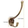 Tiazza 4Pcs Antique Solid Brass Clothes Hooks Entryway Coat Hooks Scarf and Jacket Hangers Perfect Bath Towel Heavy Hooks (Antique Bronze)