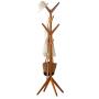 HXGL-Hanger Solid Wood Coat Rack Natural Solid Wood Bedroom Hanger Simple Modern Floor Hanger Clothes Rack (Color : Honey Color)