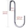 30 Pack S Shaped Hooks, Amoet Heavy Duty S Hooks Pan Pot Holder Rack Hooks Hanging Hangers Hooks for Kitchen, Bathroom, Bedroom, Garden and Office (S Hook/Silver/2.4'')