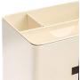 Harbour Housewares Industrial First Aid Boxes - Vintage Style 2-Tier Steel Medicine Storage Organiser - Cream