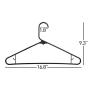 Neaties American Made Black Plastic Hangers with Bar Hooks, Plastic Clothes Hangers Ideal for Everyday Use, Clothing Standard Hangers, 30pk