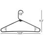 Neaties American Made Black Plastic Hangers with Bar Hooks, Plastic Clothes Hangers Ideal for Everyday Use, Clothing Standard Hangers, 60pk