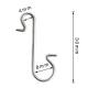 RuiLing 100pcs Metal S Hooks DIY Christmas Tree Decoration Pendants Ornaments Hanging Hooks Multi-Function S-Shaped Hook Hanger Silver