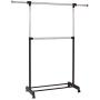 JF World 2 Rod Garment Rack Adjustable Clothes Hanger