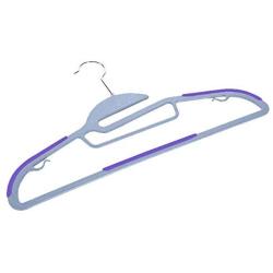 Zen Closet Dry Wet Clothes Amphibious Light Weight ABS Hangers with Non-Slip Shoulder Design, Steel Swivel Hooks, Value Pack-Set of 50, Purple, 50