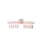 ETbotu Bathrooms Hanger Rack Clothespin Portable Multifunctional Hanging Drying Rack for Home Kitchen Travel Storage Pink 4816.81.5cm