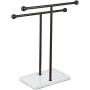 AmazonBasics Double-T Hand Towel Holder and Accessories Jewelry Stand, Bronze/White