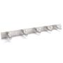 Coat Hook Rail on Wall Mounted - Sagmoc 13-Inch Hook Rack with 5 Hooks, Durable Wall Mounted Hangers for Bedroom, Bathroom, Foyer, Hallway (304 Stainless Steel Brushed Nickel)
