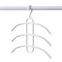 Beauty-inside Multilayer Fish Bone Shape Stainless Steel Clothing Storage Racks Clothes Hanger Storage Holder Wardrobe Laundry Drying Rack,Plastic White