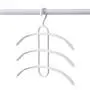 Beauty-inside Multilayer Fish Bone Shape Stainless Steel Clothing Storage Racks Clothes Hanger Storage Holder Wardrobe Laundry Drying Rack,Plastic White