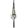 Anivia Plant Hanger Hanging Planter Basket Black Macrame Cotton Rope for Indoor Outdoor Decorations (2 Pack)