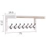 Coat Rack Coat Rack Wall Hanging Wall Hanger Porch Entry Clothes Hook Living Room Solid Wood Multi-Purpose Rack White (Size : 7529.527.3cm)