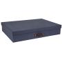 Bigso Sverker Canvas Fiberboard Legal/Art Storage Box, 3.3 x 17.1 x 12.2 in, Blue