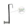 Over The Door Hooks for Cabinets and Cupboards, Shower Hooks Towel Hanger For Glass Door, Towel Hooks For Kitchen Bathroom Cabinets Cupboards, Stainless Steel Utility Hooks, Pack of 2 (Silver Model A)