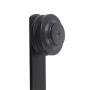 SMARTSTANDARD Hangers Sliding Barn Door Hardware Rollers 2Pcs (Black) (I Shape)