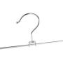 Amber Home Extra Large 15.75 (40cm) Length Metal Pants Hanger Slack Hanger for Men with Non-Slip Adjustable Clips Pack of 8