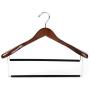 Quality Tow-Tone Wooden Suit Hangers with Velvet Pants Bar Smooth Finish Solid Wood Coat Hanger with 360° Swivel Hook - Camisole, Jacket, Pant, Dress Clothes Hangers (Retro - Wide Shoulder, 1)