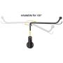 Mkono 2 Pack Wall Mounted Clothes Hanger with Swing Arm Holder Metal Hanging Drying Rack Space Saver for Closet Organizer, Bathroom, Bedroom, Laundry Room, Black