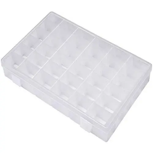 yaenoei Plastic Organizer Container Boxes 36 Compartments Jewelry Storage Boxes with Adjustable Dividers