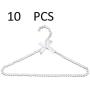 JTKDL 10 Packs White Faux Pearl Bow Clothes Hangers Hook for Adult Bowknot Traceless Holder