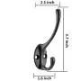 Flyisland Coat Hooks Wall Mounted,Heavy Duty Dual Wall Hook Rustic Farmhouse Double Hook for Coat, Scarf, Bag, Towel, Key, Cap, Cup, Hat (8 Pack, Black) Flyisland Coat Hooks Wall Mounted,Heavy Duty Dual Wall Hook Rustic Farmhouse Double Hook for Coat, Scarf, Bag, Towel, Key, Cap, Cup, Hat (8 Pack, Black)