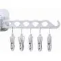 Practical Design Multifunctional Plastic Space Saver Saving Wonder Magic Hanger Clothes Closet Organize Hook 5pcs Color Random