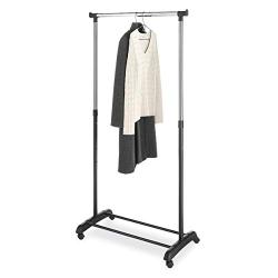 Lapha 4 Wheel Rolling Clothes Rack Hanger 1 Retail Shelf Garment Bar Adjustable Heavy Duty Clothing (31.49 x 16.93)