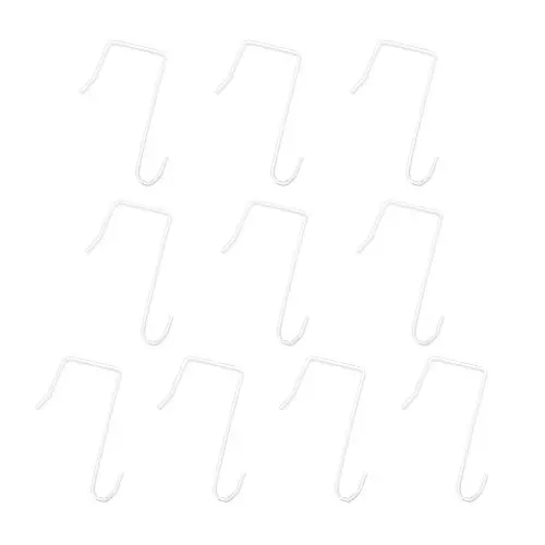 RiLiKar Over The Door Hanger Hook 10 Pack White Metal Pocket Chart Hanging Organizer Hooks