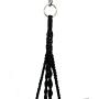 Macrame Plant Hanger & Holder, Hanging Planter 4 Legs Double Deck For 8 inch to 10 inch Two Pots Indoor Outdoor Hanging Planter Hemp Rope 67 Inch with Metal ring (Cotton-Black)