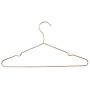 Harbour Housewares Metal Wire Coat/Clothes Hanger - Trouser Bar & Notches - Rose Gold