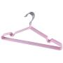 shengyuze 10Pcs Stainless Steel Hanger Clothes Antiskid Drying Rack Adult Kids Organizer Space Saving for Home Storage, Stainless Steel + Anti-Slip Coating - Light Pink