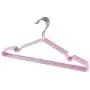 shengyuze 10Pcs Stainless Steel Hanger Clothes Antiskid Drying Rack Adult Kids Organizer Space Saving for Home Storage, Stainless Steel + Anti-Slip Coating - Light Pink