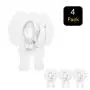 Cosytime Wall Hooks Adhesive,4-Pack Large Acrylic 3.6x3.6 inch Door Hanger Hooks,No Damage Transparent Bathroom Hooks for Coat,Towel,Bag,Rope,Kitchen Utensil,Clothes,Hat Cosytime Wall Hooks Adhesive,4-Pack Large Acrylic 3.6x3.6 inch Door Hanger Hooks,No Damage Transparent Bathroom Hooks for Coat,Towel,Bag,Rope,Kitchen Utensil,Clothes,Hat