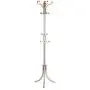 HLR-Coat Racks Free Standing Coat Rack Floor Stainless Steel Hangers Bedroom Interior Drying Clothes Rack Home Wood (Color : Silver)