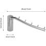 Wall Mounted Foldable Clothes Hanger Rack Coat Hook with Swing Arm Bathroom Towel Bar Drying Storage Organizer for Bedrooms Laundry Rooms Bathrooms Stainless Steel