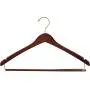 The Great American Hanger Company Curved Wood Suit Hanger w/Locking Bar, Boxes of 100 17 Inch Hangers w/Walnut Finish & Brass Swivel Hook & Notches for Shirt Dress or Pants The Great American Hanger Company Curved Wood Suit Hanger w/Locking Bar, Boxes of 100 17 Inch Hangers w/Walnut Finish & Brass Swivel Hook & Notches for Shirt Dress or Pants