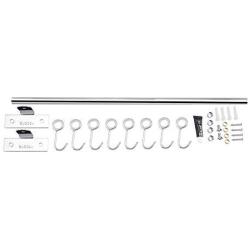 Wall Storage Rack, Stainless Steel Metal S Hooks Kitchen Utensil Hanger Cloths Hanging Rail Storage Rack Hanging Hook Organizer for Bathroom Kitchen (8 Hooks)