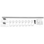 Wall Storage Rack, Stainless Steel Metal S Hooks Kitchen Utensil Hanger Cloths Hanging Rail Storage Rack Hanging Hook Organizer for Bathroom Kitchen (8 Hooks)