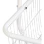 AmazonBasics Laundry Hamper Basket Butler Cart with Wheels and Hanging Rack, White