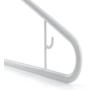 HANGERWORLD 20 White 16inch Plastic All Purpose Coat Clothes Garment Pant Skirt Bar Hangers Loop Hooks