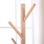 D&LE Wooden Coat Rack 8 Hooks, Entryway Hall Tree Coat Hanger Holder Easy Assembly for Clothes Hats Scarf Coat Stand-White 45x173cm(18x68inch)