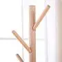 D&LE Wooden Coat Rack 8 Hooks, Entryway Hall Tree Coat Hanger Holder Easy Assembly for Clothes Hats Scarf Coat Stand-White 45x173cm(18x68inch)